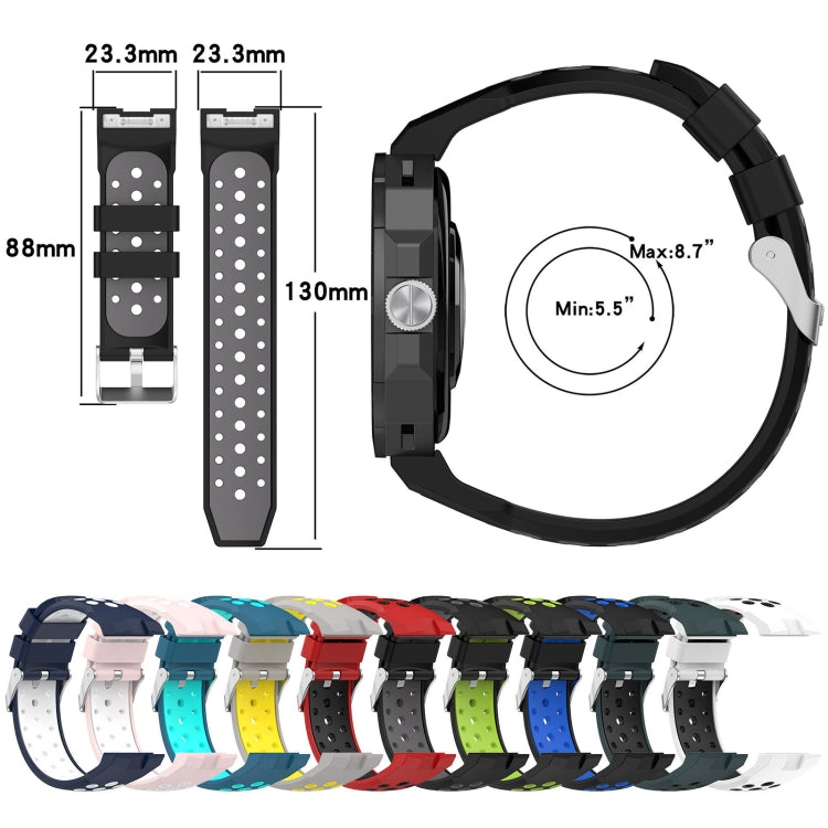 For Huawei Watch GT Cyber Two-color Silicone Watch Band (Black White) -  by PMC Jewellery | Online Shopping South Africa | PMC Jewellery