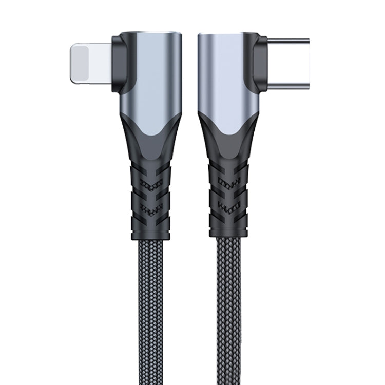 ADC-009 20W USB-C/Type-C to 8 Pin Double Elbow Data Cable, Length:0.4m - 2 in 1 Cable by PMC Jewellery | Online Shopping South Africa | PMC Jewellery