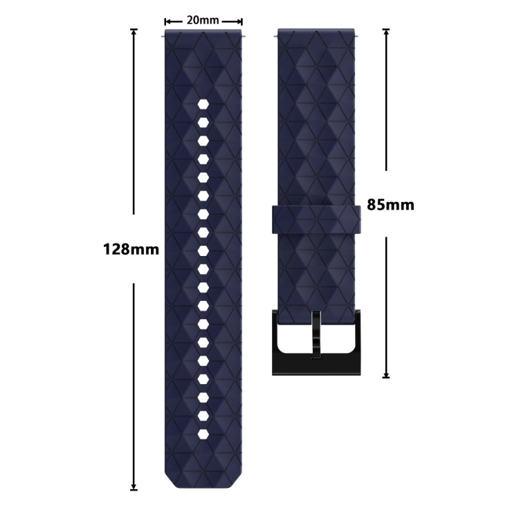 20mm Football Texture Silicone Watch Band(Navy Blue) - free shipping - PMC TechLife - Order now!