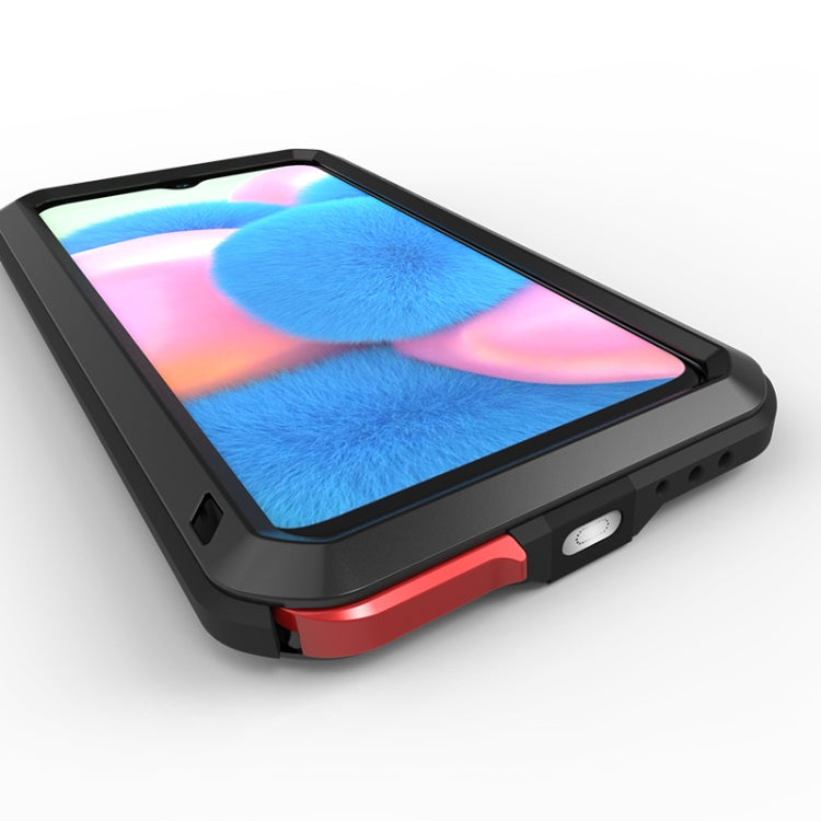 For Galaxy A30s LOVE MEI Metal Shockproof Waterproof Dustproof Protective Case(Black) - free shipping - PMC TechLife - Order now!