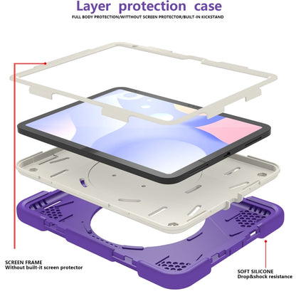 For iPad 2025 / 2022 360 Rotation PC+Silicone Tablet Case(Catharanthus Roseus) - iPad 2025 / 2022 Cases by PMC Jewellery | Online Shopping South Africa | PMC Jewellery | Buy Now Pay Later Mobicred