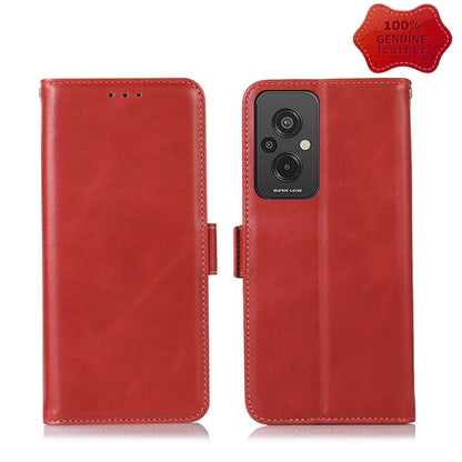 For Xiaomi Redmi 11 Prime 4G Magnetic Crazy Horse Texture Genuine Leather RFID Phone Case(Red) - Xiaomi Cases by PMC Jewellery | Online Shopping South Africa | PMC Jewellery