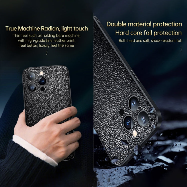 For iPhone 14 SULADA Invisible Bracket Leather Back Cover Phone Case(Blue) - iPhone 14 Cases by SULADA | Online Shopping South Africa | PMC TechLife | Buy Now Pay Later Mobicred