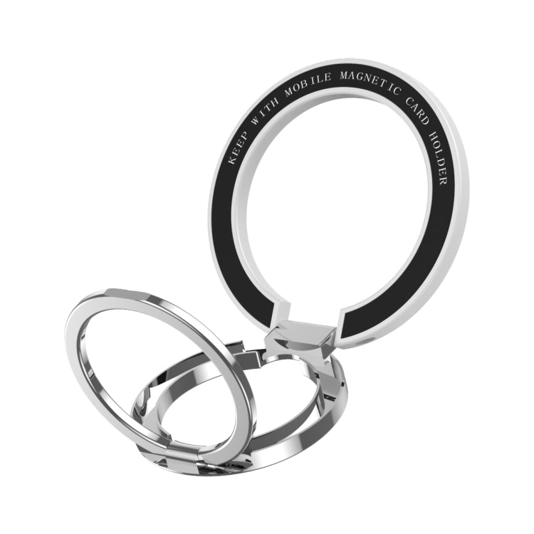 Car Magnetic Dual Axis Ring Phone Holder(Bright White) - Ring Holder by PMC TechLife | Online Shopping South Africa | PMC TechLife
