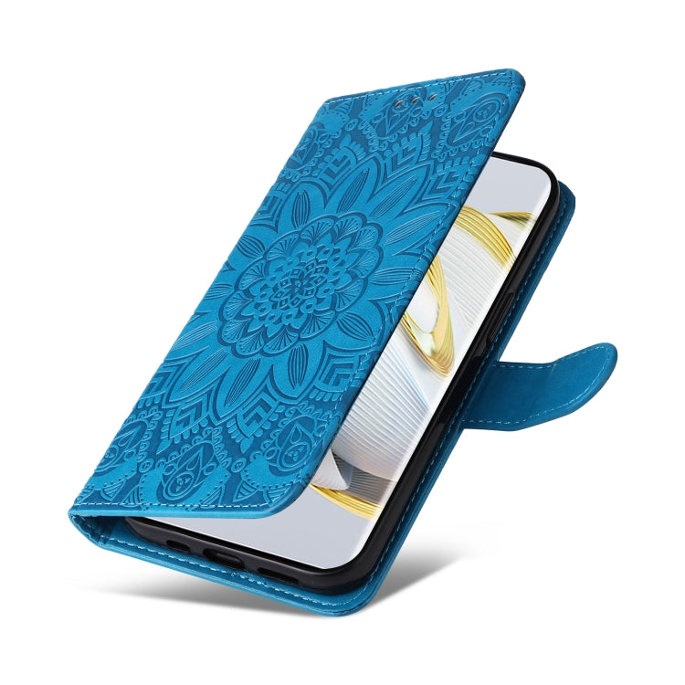 For Huawei nova 10 Embossed Sunflower Leather Phone Case(Blue) - free shipping - PMC TechLife - Order now!