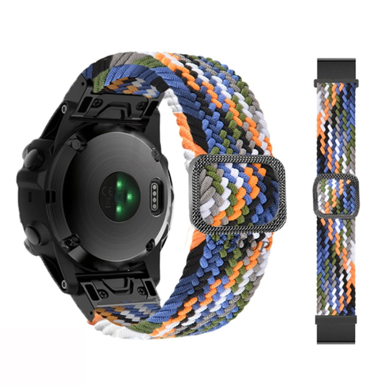 Compatible with Garmin Fenix 7 Adjustable Nylon Braided Elasticity Watch Band(Colorful Denim) - free shipping - PMC TechLife - Order now!