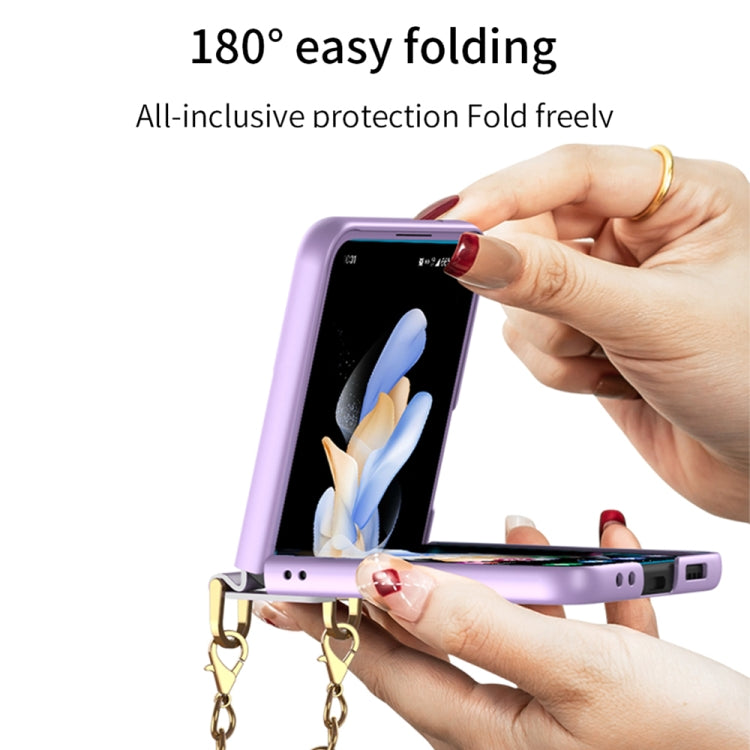 For Huawei P50 Pocket GKK Ultrathin Mini Handbag Protective Phone Case with Wrist Strap(Purple) - Huawei Cases by GKK | Online Shopping South Africa | PMC Jewellery