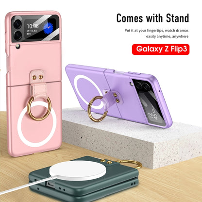 For Samsung Galaxy Z Flip3 5G GKK MagSafe Ultrathin Integrated Shockproof Phone Case with Ring Holder(Purple) - Galaxy Phone Cases by GKK | Online Shopping South Africa | PMC Jewellery | Buy Now Pay Later Mobicred