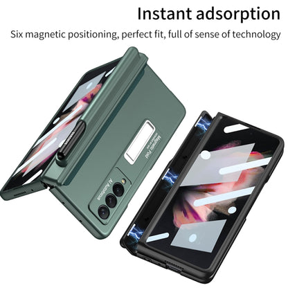 For Samsung Galaxy Z Fold3 5G GKK Full Coverage Magnetic Fold Hinge Shockproof Phone Case with Pen Slots(Green) - Galaxy Phone Cases by GKK | Online Shopping South Africa | PMC Jewellery