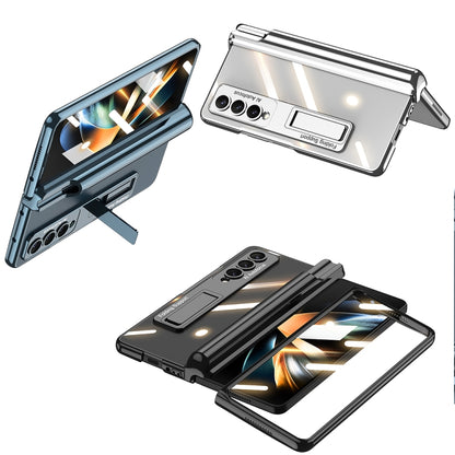 For Samsung Galaxy Z Fold4 GKK Magnetic Fold Hinge Shockproof Phone Case with Pen Slots(Blue) - Galaxy Z Fold4 5G Cases by GKK | Online Shopping South Africa | PMC Jewellery