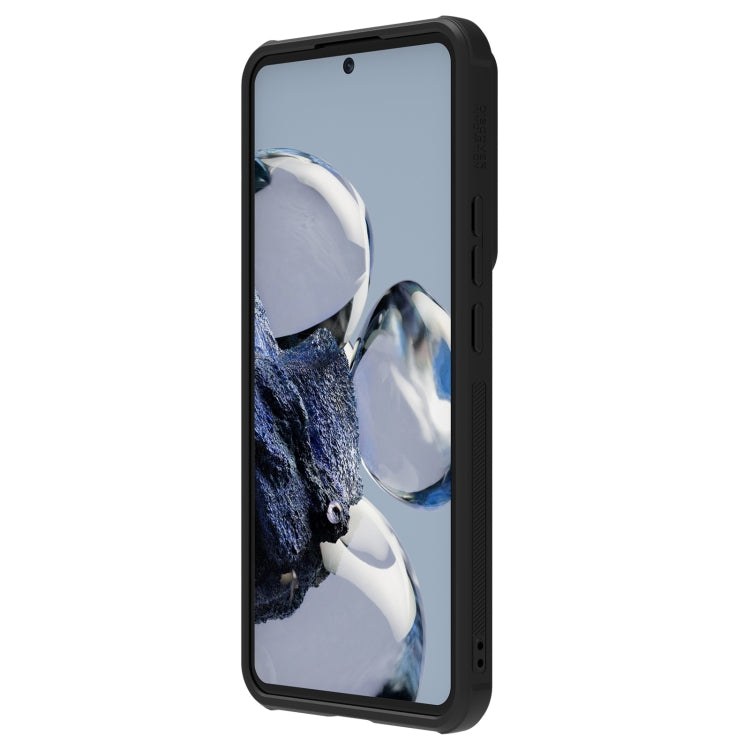 For Xiaomi 12T Pro NILLKIN 3D Textured Camshield PC + TPU Phone Case(Black) - Xiaomi Cases by NILLKIN | Online Shopping South Africa | PMC Jewellery | Buy Now Pay Later Mobicred