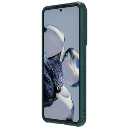 For Xiaomi 12T Pro NILLKIN 3D Textured Camshield PC + TPU Phone Case(Green) - Xiaomi Cases by NILLKIN | Online Shopping South Africa | PMC Jewellery | Buy Now Pay Later Mobicred