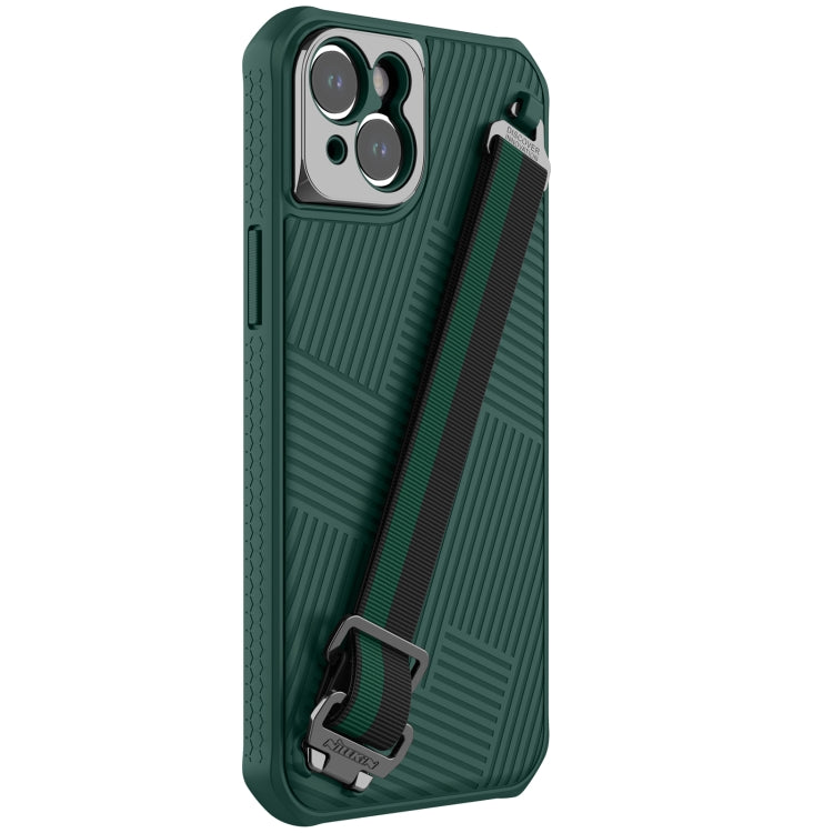 For iPhone 14 Plus NILLKIN Shadow Series Magnetic Magsafe Phone Case(Green) - iPhone 14 Plus Cases by NILLKIN | Online Shopping South Africa | PMC Jewellery