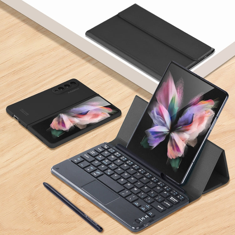 For Samsung Galaxy Z Fold3 GKK Magnetic Folding Bluetooth Keyboard Leather Case with Touchpad / Pen(Black) - Samsung Keyboard by GKK | Online Shopping South Africa | PMC Jewellery