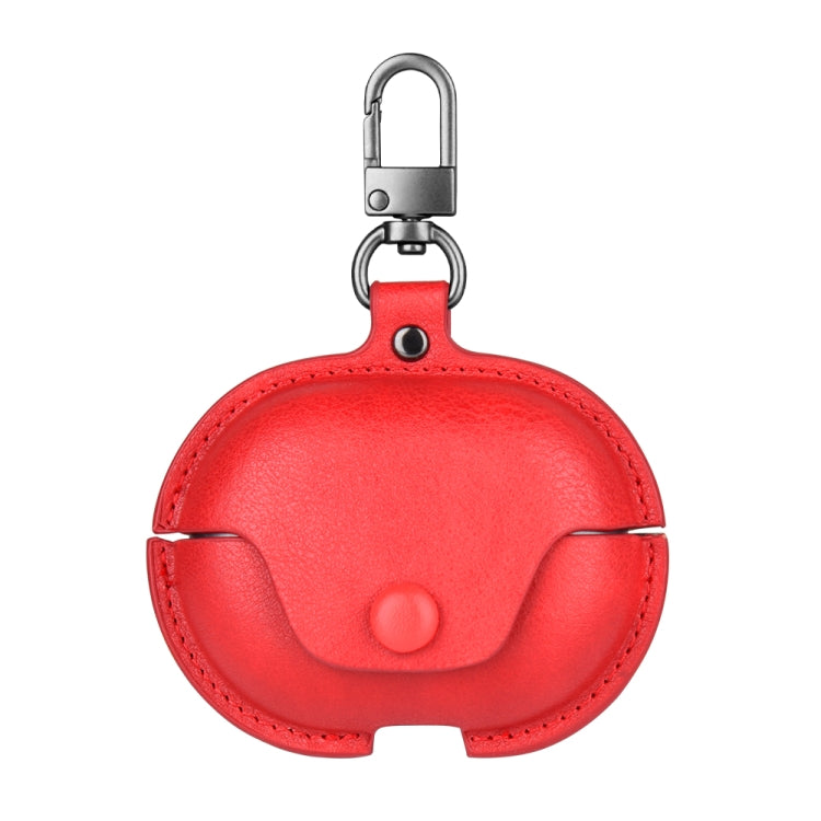 For Huawei FreeBuds Pro Business Leather Earphone Protective Case with Hook(Red) - Huawei Earphone Case by PMC TechLife | Online Shopping South Africa | PMC TechLife