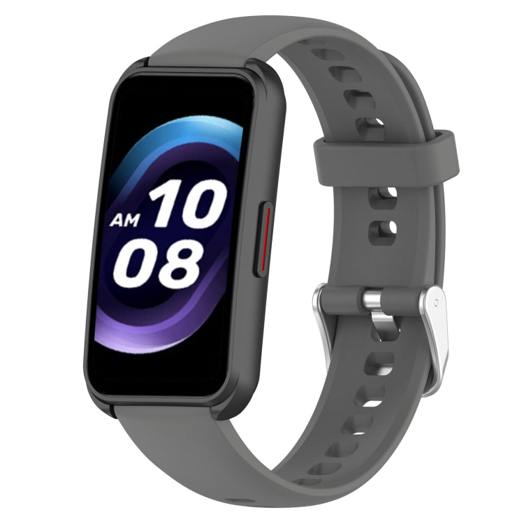 For Keep Band B5 / B4 / B4 Lite 16mm Glossy Surface Silicone Watch Band(Dark Grey) - Watch Bands by PMC TechLife | Online Shopping South Africa | PMC TechLife | Buy Now Pay Later Mobicred
