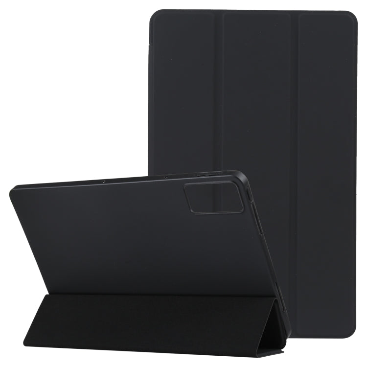 For Xiaomi Redmi Pad 10.61 2022 Three-fold Holder Flip Tablet Leather Case(Black) -  by PMC Jewellery | Online Shopping South Africa | PMC Jewellery