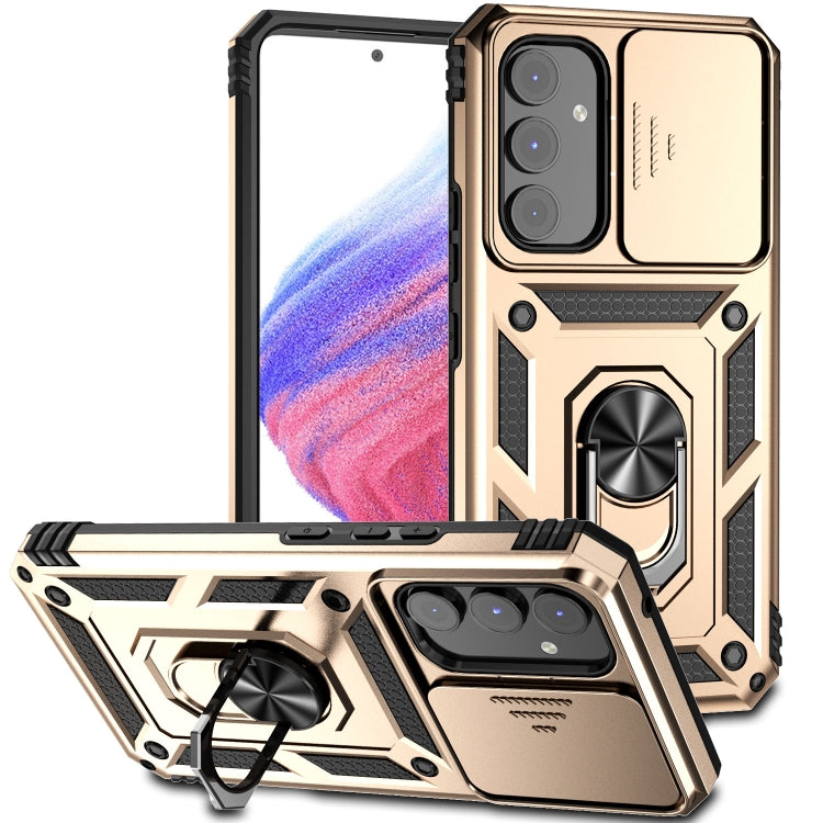 For Samsung Galaxy A54 5G Sliding Camshield Holder Phone Case(Gold) - free shipping - PMC TechLife - Order now!
