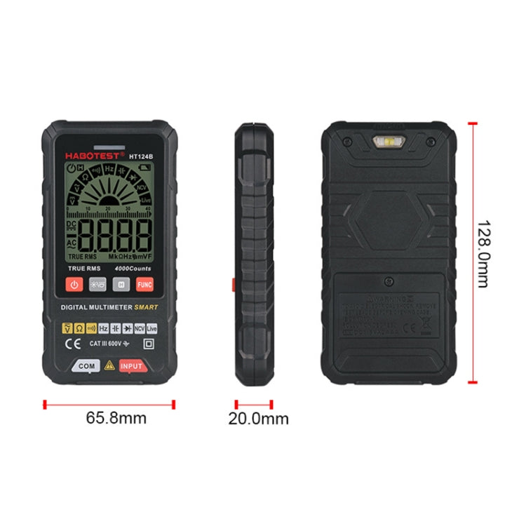 HABOTEST HT124A+ Mini Digital Display High-precision Multimeter - free shipping - PMC TechLife - Order now!