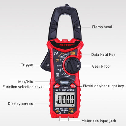 HABOTEST HT206A High Precision Digital Clamp Multimeter - Digital Multimeter by HABOTEST | Online Shopping South Africa | PMC Jewellery | Buy Now Pay Later Mobicred