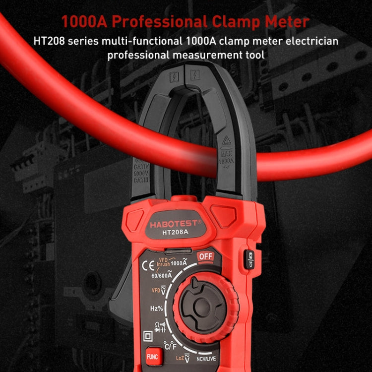 HABOTEST HT208A 1000A Clamp Multi-Function Anti-burning Digital Multimeter - Digital Multimeter by HABOTEST | Online Shopping South Africa | PMC Jewellery | Buy Now Pay Later Mobicred