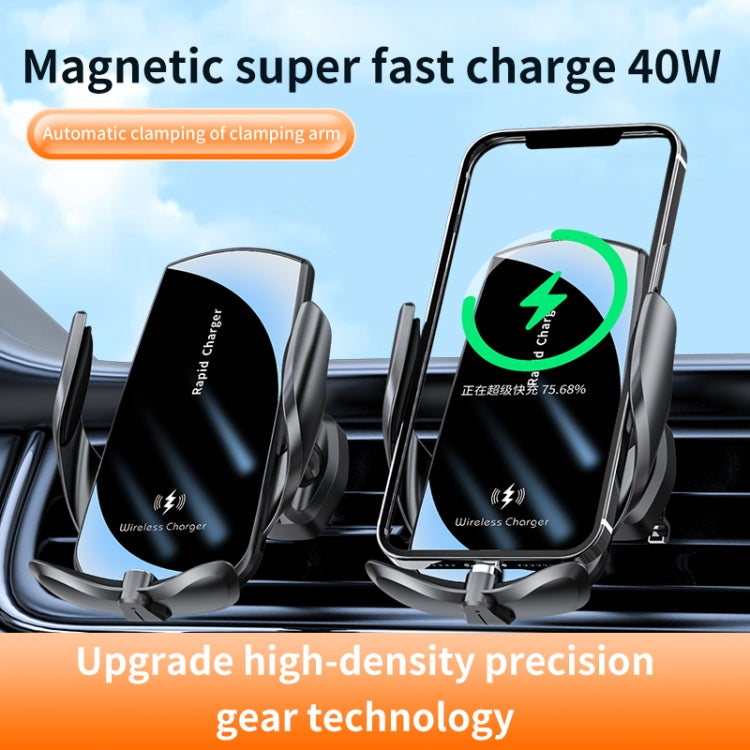 V5S 40W Magnetic Fast Charging Car Phone Holder(Black) - Wireless Charger Holders by PMC Jewellery | Online Shopping South Africa | PMC Jewellery