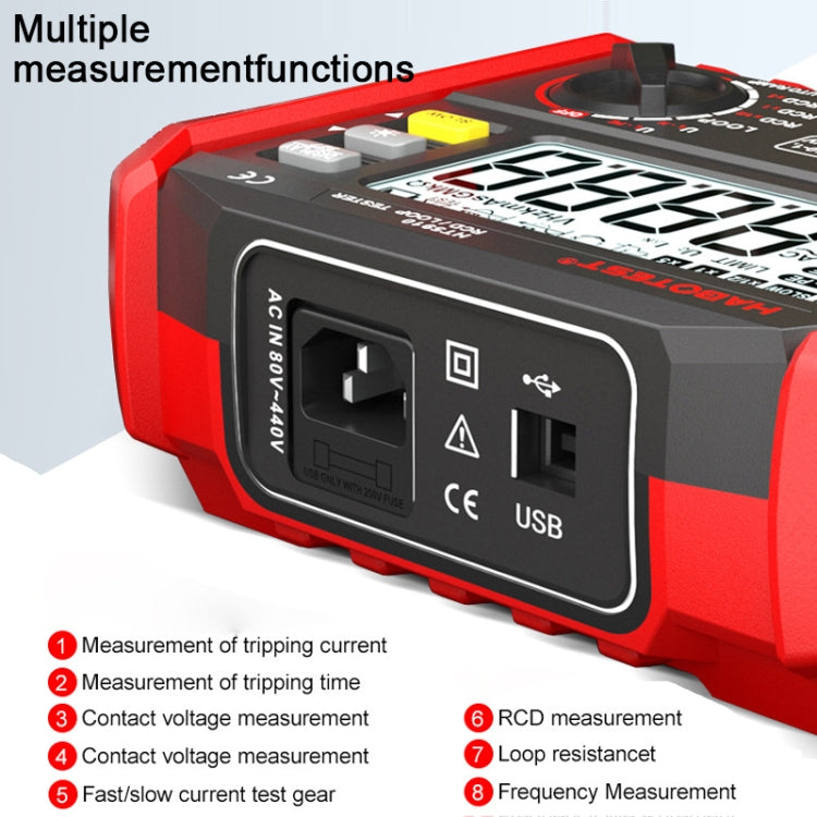 HABOTEST HT5910 Leakage Switch & Loop Resistance Tester - free shipping - PMC TechLife - Order now!