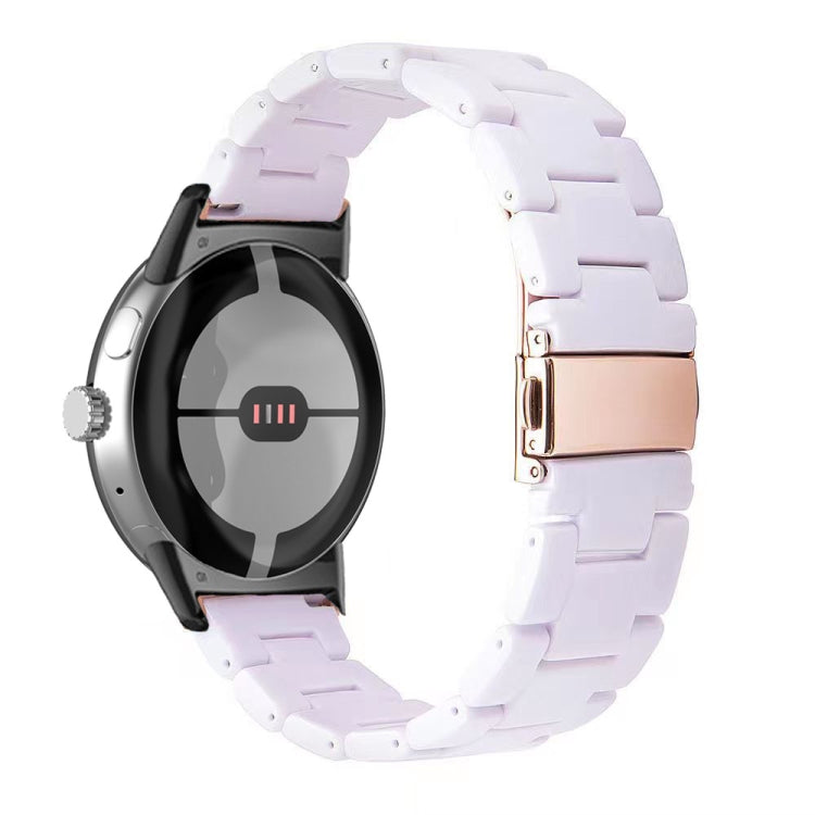 For Google Pixel Watch Three-beads Resin Watch Band(White) - free shipping - PMC TechLife - Order now!