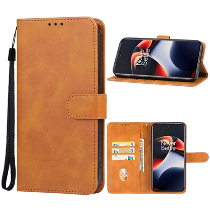 For OnePlus 11R / Ace 2 Leather Phone Case(Brown) - OnePlus Cases by PMC Jewellery | Online Shopping South Africa | PMC Jewellery