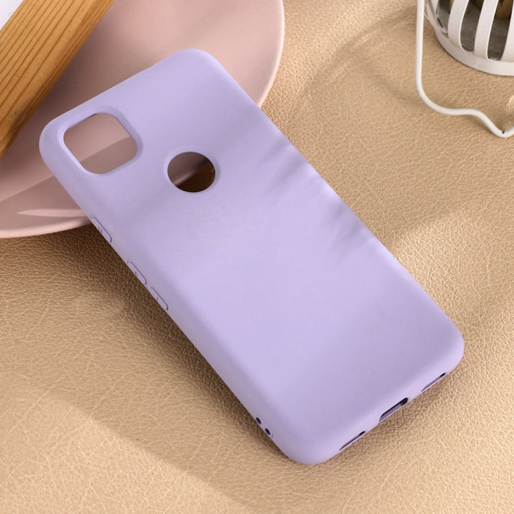 For Google Pixel 4a Pure Color Liquid Silicone Shockproof Full Coverage Case(Purple) - Google Cases by PMC Jewellery | Online Shopping South Africa | PMC Jewellery