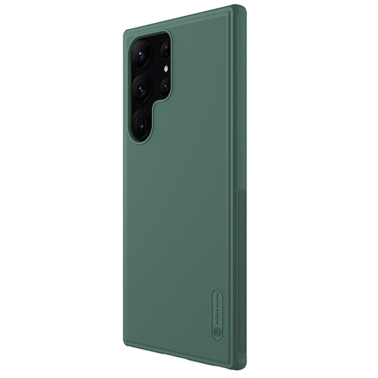 For Samsung Galaxy S23 Ultra 5G NILLKIN Super Frosted Shield Pro PC + TPU Phone Case(Green) - Galaxy S23 Ultra 5G Cases by NILLKIN | Online Shopping South Africa | PMC Jewellery | Buy Now Pay Later Mobicred