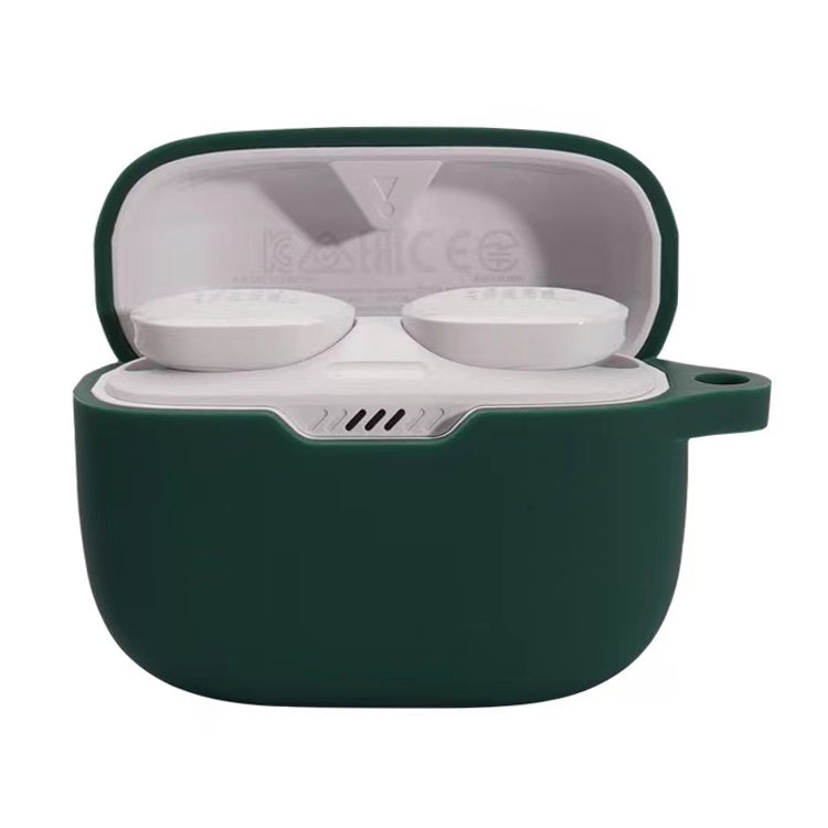 For JBL T230NC TWS Wireless Earphone Silicone Protective Case(Dark Green) - JBL Earphone Case by PMC TechLife | Online Shopping South Africa | PMC TechLife