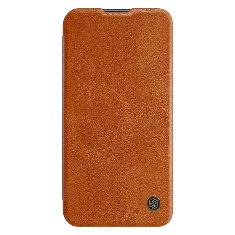 For Samsung Galaxy S23 5G NILLKIN QIN Series Pro Sliding Camera Cover Design Leather Phone Case(Brown) - Galaxy S23 5G Cases by NILLKIN | Online Shopping South Africa | PMC Jewellery