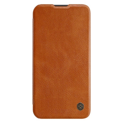 For Samsung Galaxy S23 5G NILLKIN QIN Series Pro Sliding Camera Cover Design Leather Phone Case(Brown) - Galaxy S23 5G Cases by NILLKIN | Online Shopping South Africa | PMC Jewellery