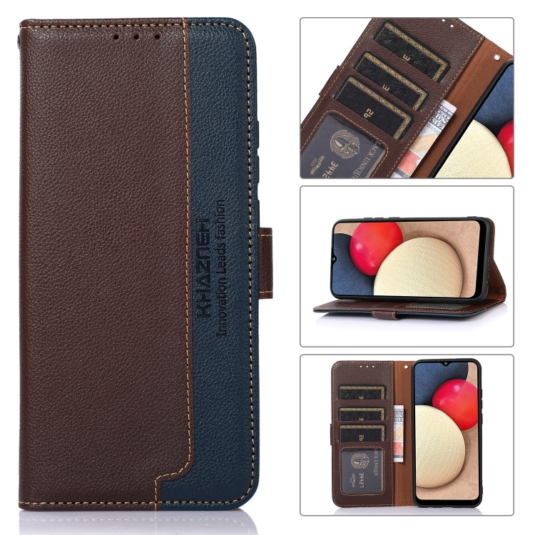 For Honor X7a 4G KHAZNEH Litchi Texture Leather RFID Phone Case(Brown) - Honor Cases by PMC TechLife | Online Shopping South Africa | PMC TechLife | Buy Now Pay Later Mobicred