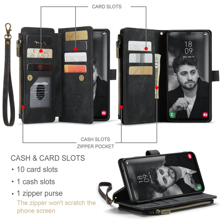 For Samsung Galaxy A34 5G CaseMe C30 Multifunctional Leather Phone Case(Black) - Galaxy Phone Cases by CaseMe | Online Shopping South Africa | PMC TechLife | Buy Now Pay Later Mobicred