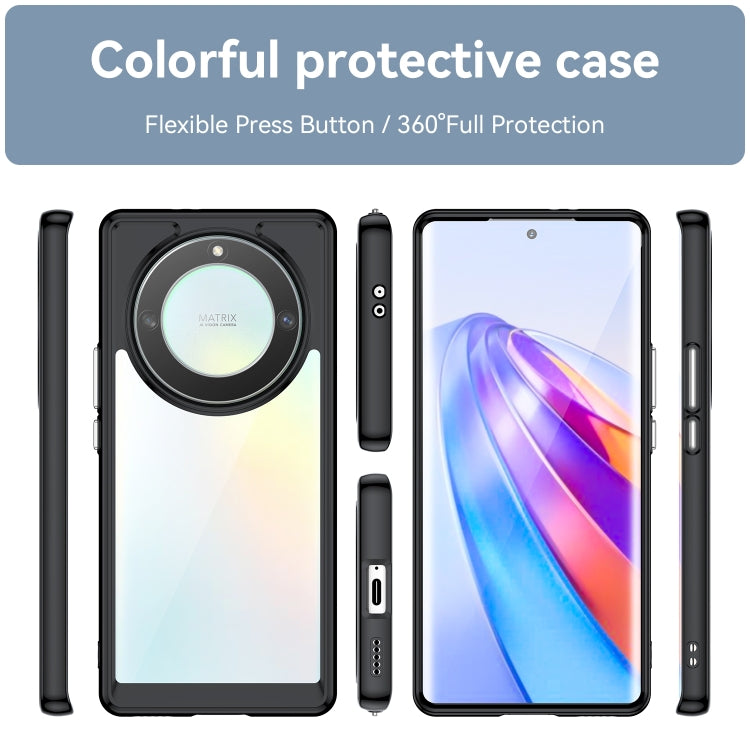 For Honor X9A Colorful Series Acrylic + TPU Phone Case(Black) - free shipping - PMC TechLife - Order now!