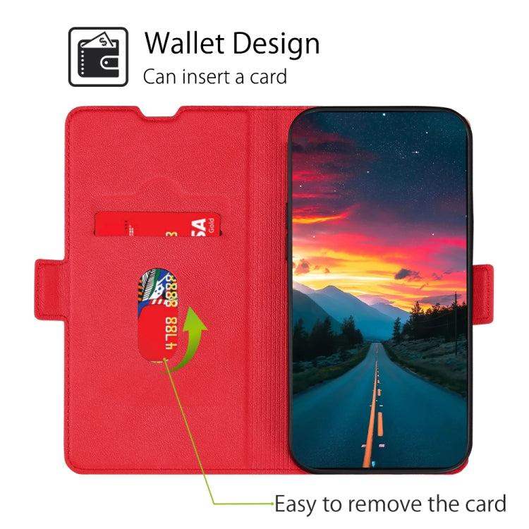 For Motorola Moto G53 5G/G13 4G/G23 4G Ultra-thin Voltage Side Buckle Horizontal Flip Leather Phone Case(Red) - Motorola Cases by PMC Jewellery | Online Shopping South Africa | PMC Jewellery