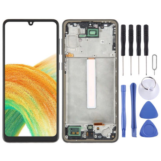 OLED LCD Screen for Samsung Galaxy A33 5G SM-A336 Digitizer Full Assembly with Frame(Black) - LCD Screen by PMC Jewellery | Online Shopping South Africa | PMC Jewellery