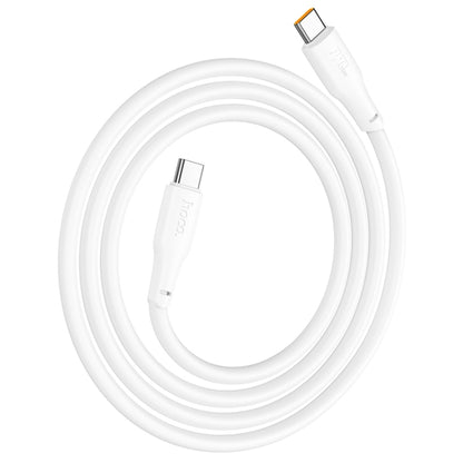 hoco X93 240W USB-C/Type-C to USB-C/Type-C Fast Charge Data Cable, Length:1m(White) - USB-C & Type-C Cable by hoco | Online Shopping South Africa | PMC Jewellery