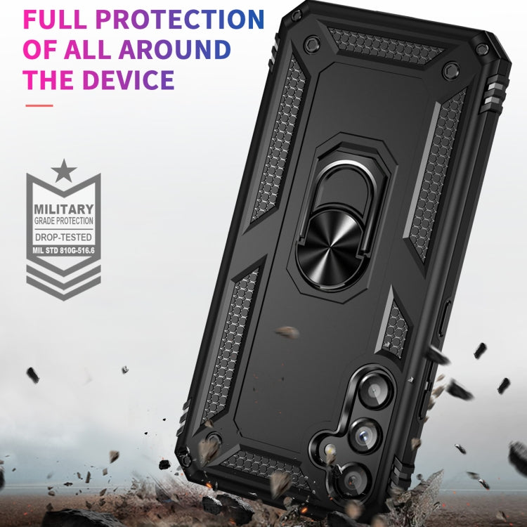 For Samsung Galaxy A34 Shockproof TPU + PC Phone Case with Holder(Black) - free shipping - PMC TechLife - Order now!