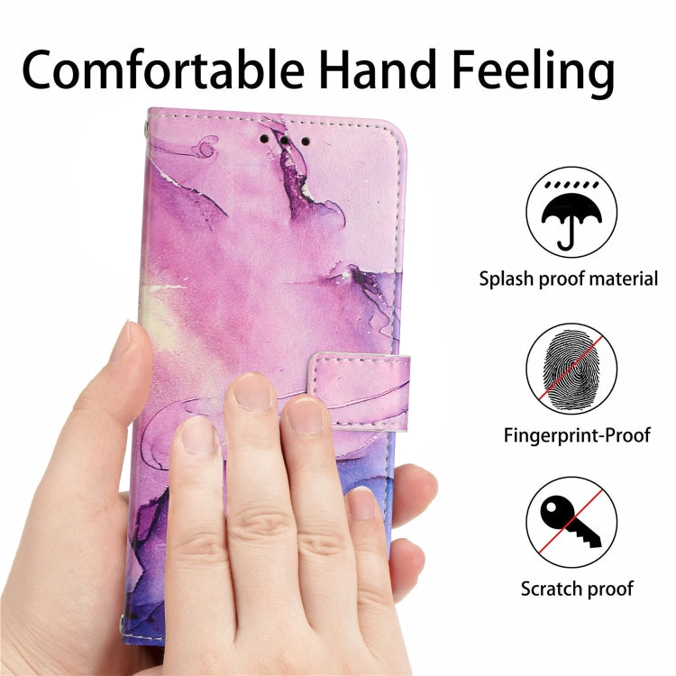 For Motorola Moto G53 5G/G13 4G/G23 4G Painted Marble Pattern Leather Phone Case(Purple) - Motorola Cases by PMC Jewellery | Online Shopping South Africa | PMC Jewellery