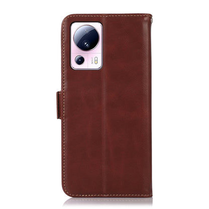 For Xiaomi 13 Lite / Civi 2 Crazy Horse Top Layer Cowhide Leather Phone Case(Brown) - 13 Lite Cases by PMC Jewellery | Online Shopping South Africa | PMC Jewellery