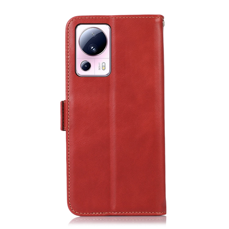 For Xiaomi 13 Lite / Civi 2 Crazy Horse Top Layer Cowhide Leather Phone Case(Red) - 13 Lite Cases by PMC Jewellery | Online Shopping South Africa | PMC Jewellery