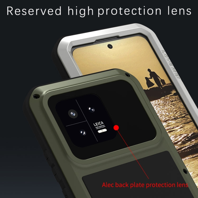 For Xiaomi 13 LOVE MEI Metal Shockproof Life Waterproof Dustproof Phone Case(Black) - 13 Cases by LOVE MEI | Online Shopping South Africa | PMC Jewellery