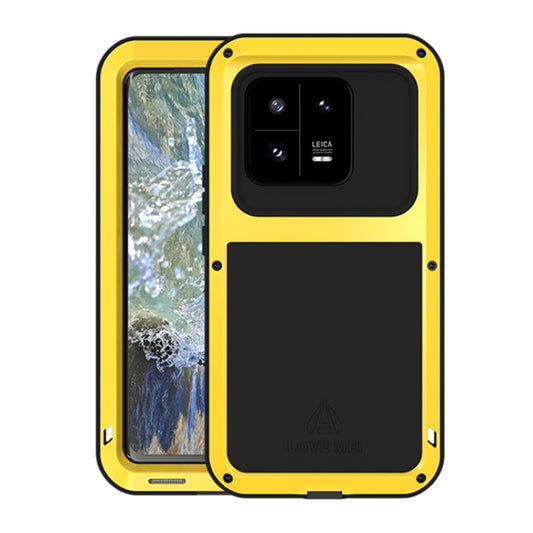 For Xiaomi 13 Pro LOVE MEI Metal Shockproof Life Waterproof Dustproof Phone Case(Yellow) - 13 Pro Cases by LOVE MEI | Online Shopping South Africa | PMC Jewellery