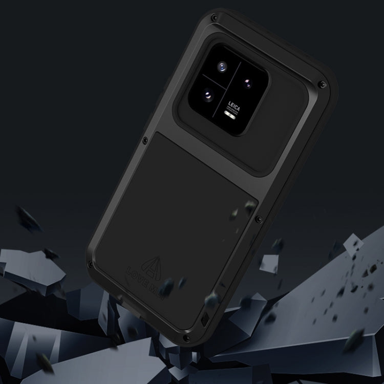 For Xiaomi 13 Pro LOVE MEI Metal Shockproof Life Waterproof Dustproof Phone Case(Black) - 13 Pro Cases by LOVE MEI | Online Shopping South Africa | PMC Jewellery