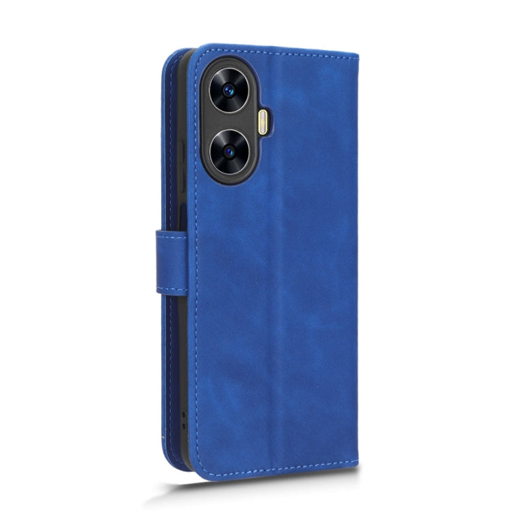 For Realme C55 Skin Feel Magnetic Flip Leather Phone Case(Blue) - Realme Cases by PMC Jewellery | Online Shopping South Africa | PMC Jewellery