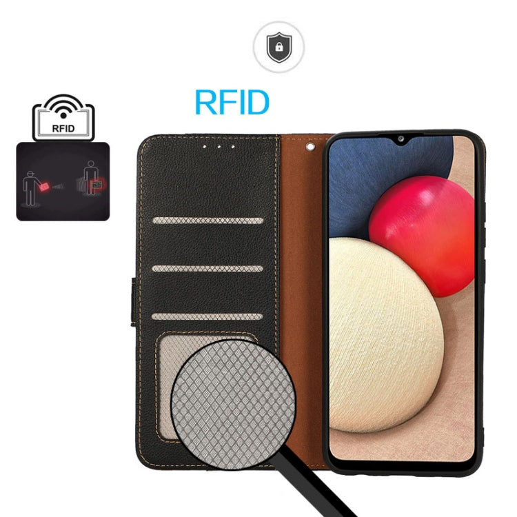 For Xiaomi Redmi Note 12 4G Global KHAZNEH Litchi Texture Leather RFID Phone Case(Black) - free shipping - PMC TechLife - Order now!