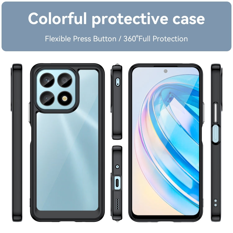 For Honor X8a Colorful Series Acrylic + TPU Phone Case(Black) - free shipping - PMC TechLife - Order now!